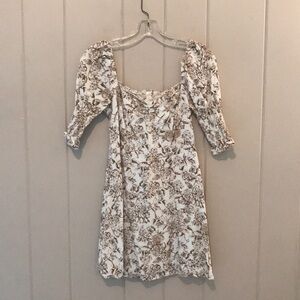 Francesca’s Linen Floral Mini Dress